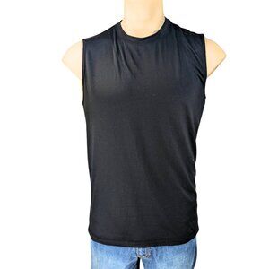 Gaiam Mens Medium Black Everyday Soft Crewneck Sleeveless Casual Workout T-Shirt